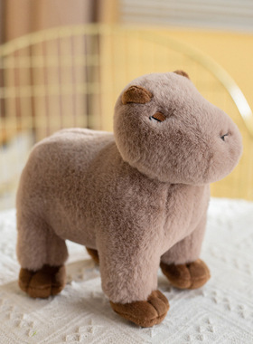 跨境呆萌可爱仿真动物豚鼠Capybara水豚鼠毛绒玩具公仔玩偶礼物