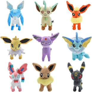 精灵可梦小号站姿伊贝伊布家族伊布毛绒玩具公仔玩偶动漫游戏周边
