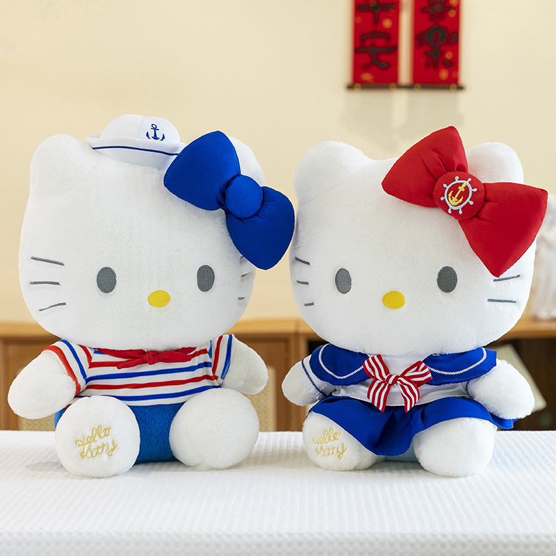 hellokitty公仔海军凯蒂猫玩偶哈喽kt毛绒玩具可爱布娃娃女生礼物