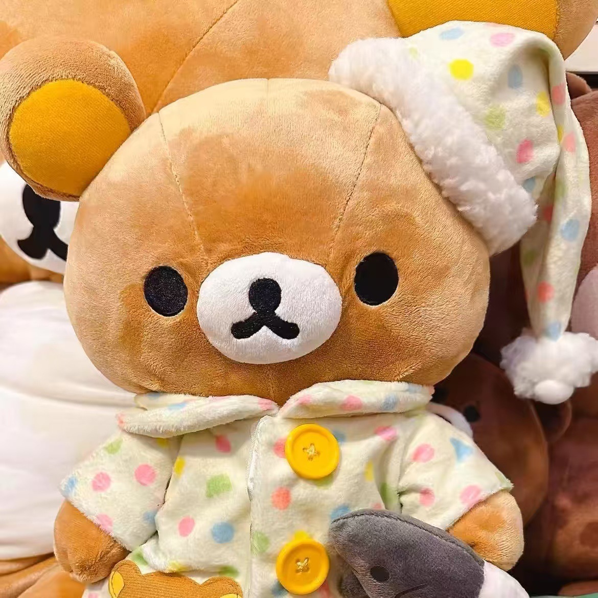 轻松熊睡衣玩偶拉拉熊轻松熊玩偶穿睡衣的玩偶熊生日礼物同款周边