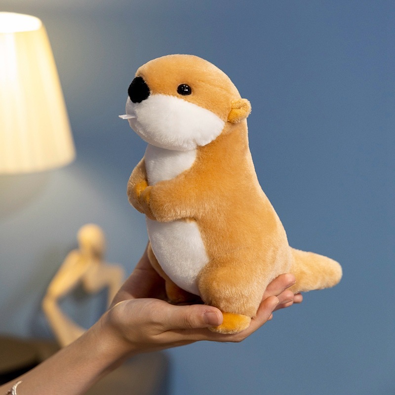 哪吒同款可爱土拨鼠公仔仿真河狸毛绒玩具儿童玩偶生日礼物娃娃