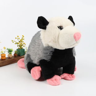 跨境仿真动物Opossum Plush大老鼠负鼠毛绒玩具公仔玩偶儿童礼物