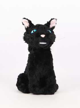 跨境电影鬼妈妈2Coraline Cat黑猫卡洛琳毛绒玩具公仔玩偶周边