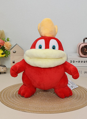 马里奥9寸红色火焰加邦毛绒公仔库巴胖子路易基布偶玩具