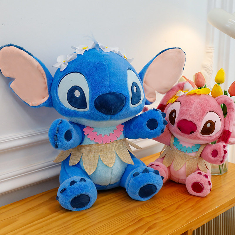 夏日草裙史迪仔安琪星际毛绒玩具情人节礼物生日大号史迪奇公仔