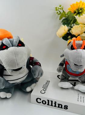 马里奥骨头火龙BB二世小子大号灰色库巴火龙毛绒公仔玩偶玩具