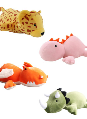 跨境Dinosaur Weighted可爱趴趴恐龙独角兽三角龙毛绒玩具公仔