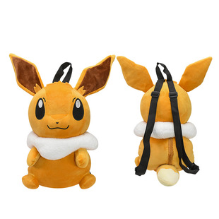 网红创意伊布背包双肩包 小精灵毛绒  毛绒公仔娃娃 伊布玩具玩偶