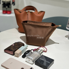 适用于爱马仕hermes菜篮子picotin18/22防水尼龙缎面拉链款内胆包