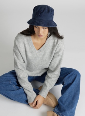 New Era纽亦华MLB纽约扬基队男女休闲潮流全棉渔夫帽子