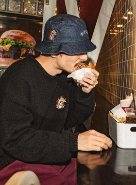 New Era x MFC STORE 纽亦华日潮联名 渔夫帽子 刺绣丹宁牛仔面料
