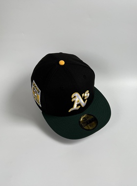 New Era/纽亦华 MLB 奥克兰运动家队 棒球帽子 全封平檐59FIFTY