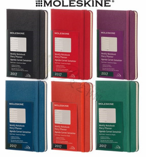 清仓Moleskine 2017 周记 Weekly 日程本 12个月笔记本 手账144页