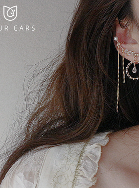 YOUR EARS原创设计高级小众一体式法式耳骨夹月亮蚊香盘耳夹气质