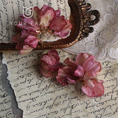 YOUR EARS原创手作仿真花夏花朵甜美气质夸张耳饰蚊香盘耳夹