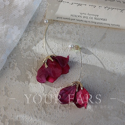 YOUREARS原创手作花朵耳环