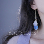 YOUR EARS原创设计中国风复古旗袍汉服长款 仙女气质非遗绒花耳饰