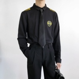 714B/D516P45学院文艺风白衬衫空少衬衣学生潮流装夜店装S-5XL，男装衬衫，星座714B(原C313-1)