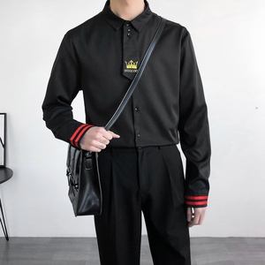 714B/D609P45学院文艺风白衬衫空少衬衣学生团体服班服S-5XL图片