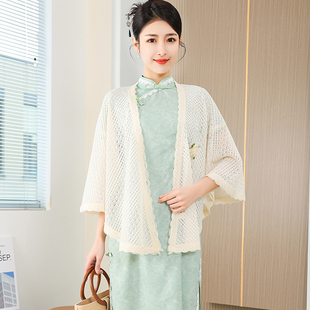 旗袍披肩复古国风薄款新中式外搭配新中式连衣裙吊带气质洋气外披