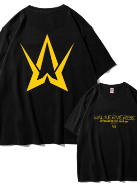 alan walker艾伦沃克短袖T恤男夏季纯棉青少年学生2024新款体恤潮