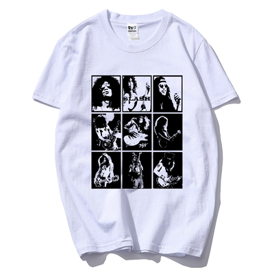 青少年学生体恤短袖男大码slash枪花枪炮与玫瑰乐队短袖男T恤潮流