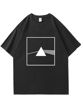 摇滚Pink Floyd几何光折射平克弗洛伊德短袖T恤男夏季2025新款潮