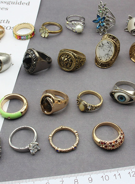 女合金欧美复古个性戒指