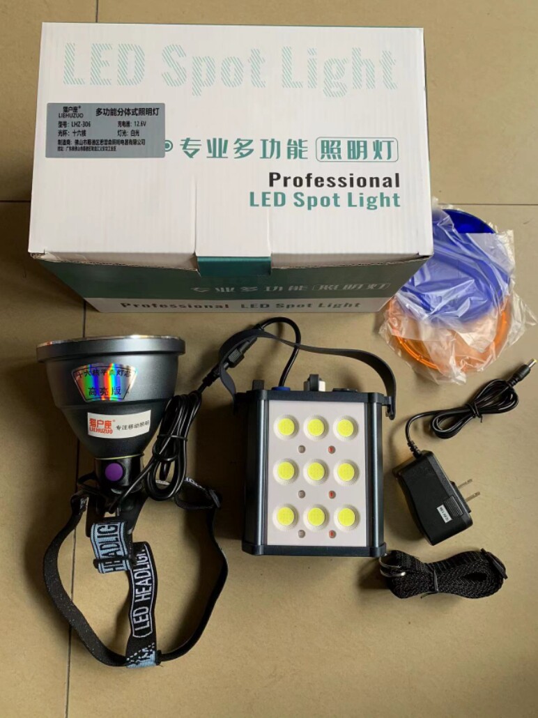进口十六核灯珠超强光500W2头灯