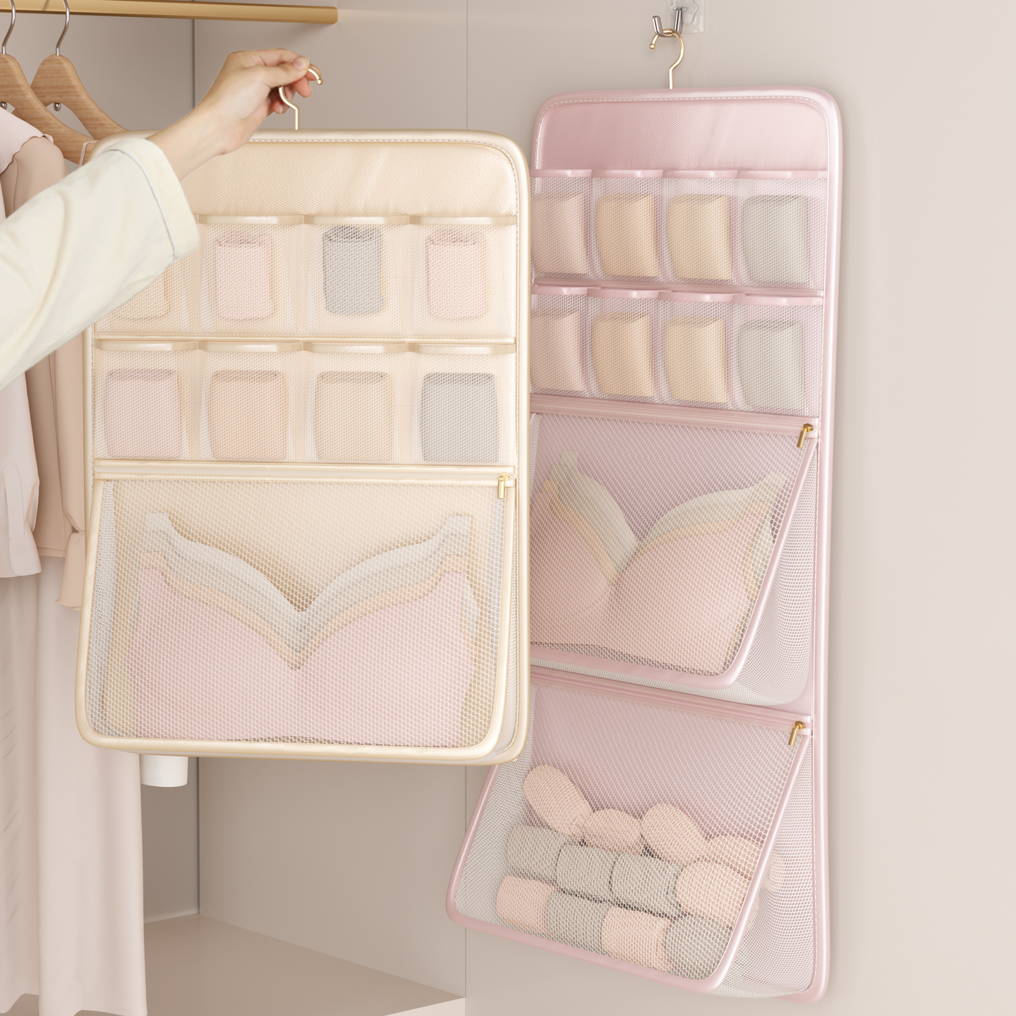 袜子收纳神器宿舍衣柜内衣裤挂袋