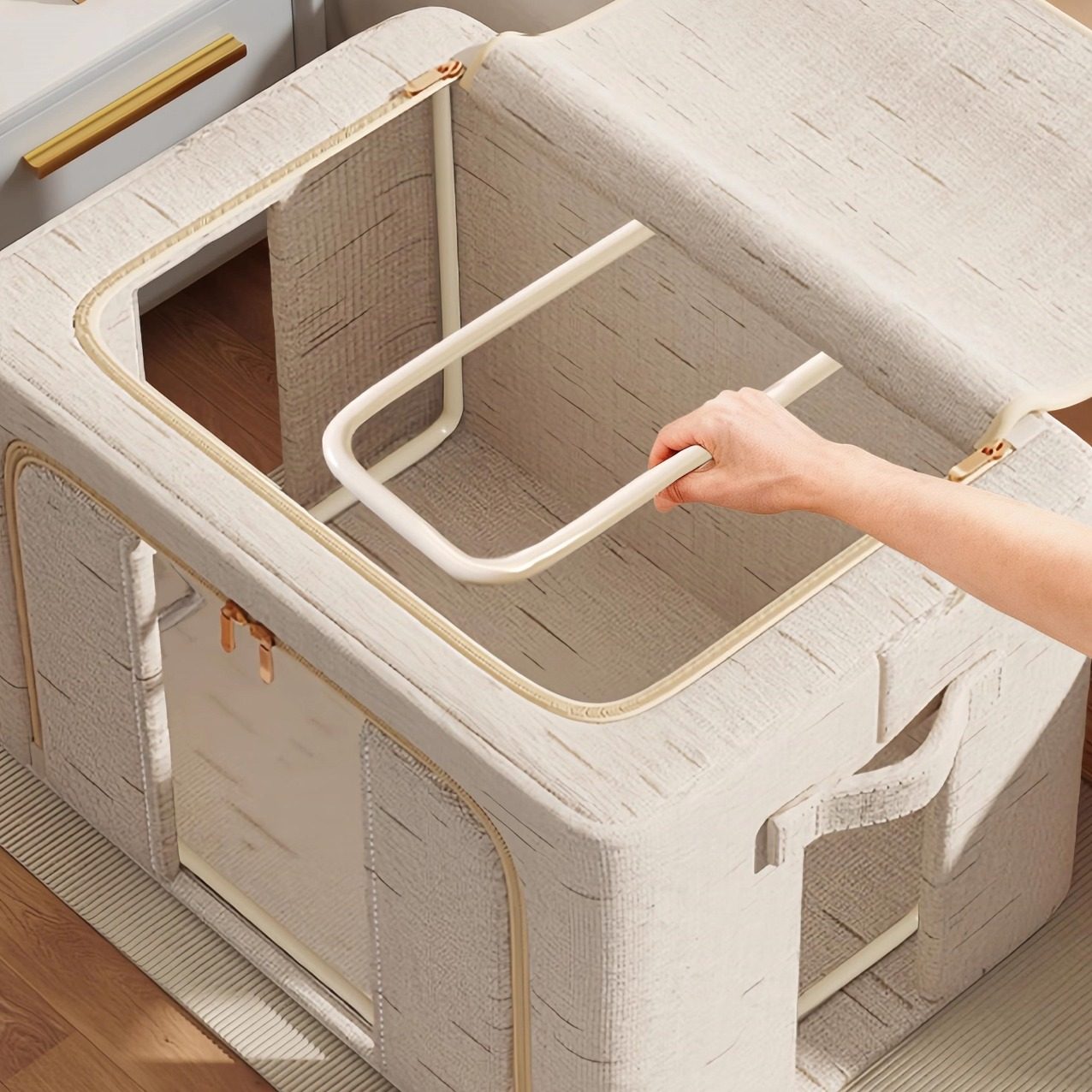 【推荐高品质！】天山棉麻收纳箱