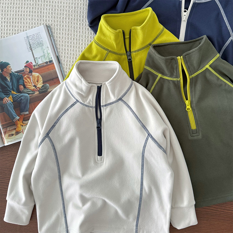 男童半高领打底衫保暖运动上衣