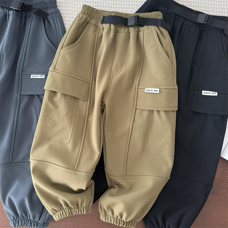 男童户外软壳加绒休闲长裤~中大童防风保暖加厚工装裤束脚裤秋冬,童装/婴儿装/亲子装,裤子,淘宝优惠券,粉丝福利购,淘宝优惠卷