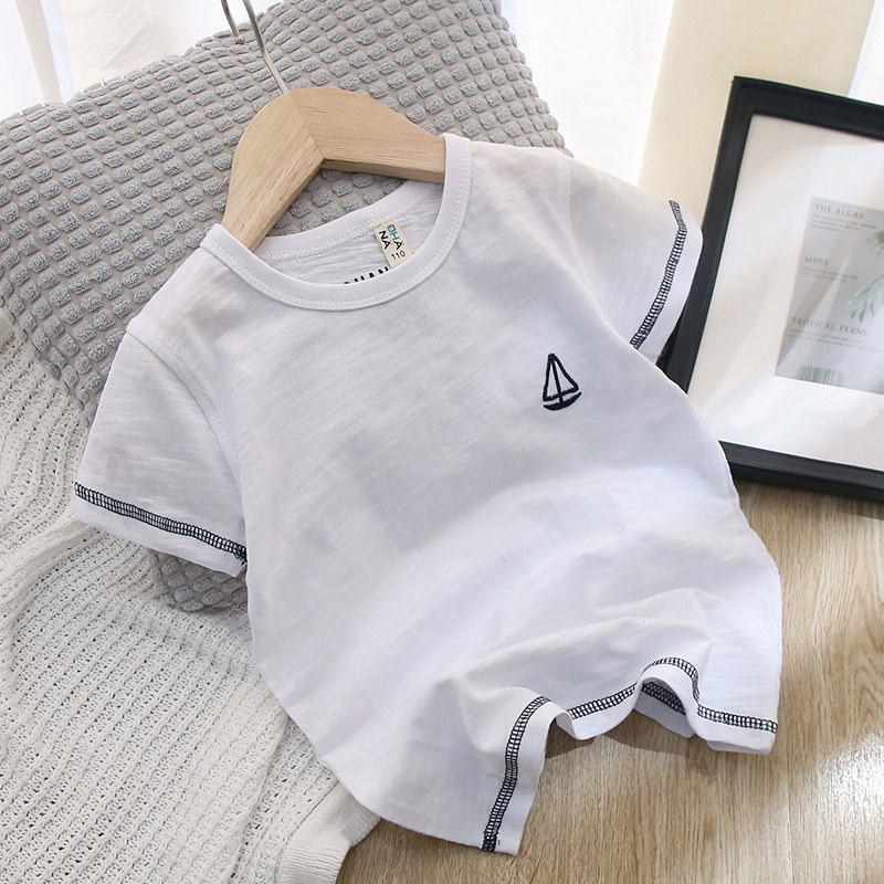 天竺棉 更柔软透气~男童短袖T恤衫夏装宝宝圆领半袖t小孩休闲汗衫