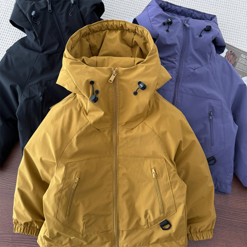 男童连帽棉衣夹棉加厚保暖棉服