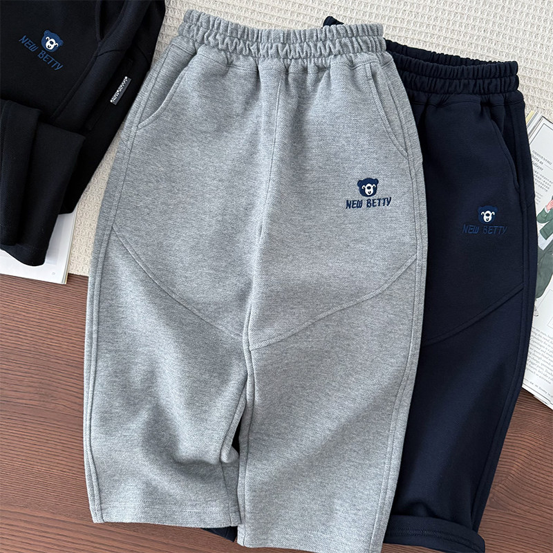 男童时尚休闲裤直筒弯刀裤运动裤