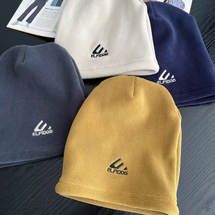 男童摇粒绒保暖帽儿童防风寒运动帽宝宝户外骑行遮耳头套包头帽子