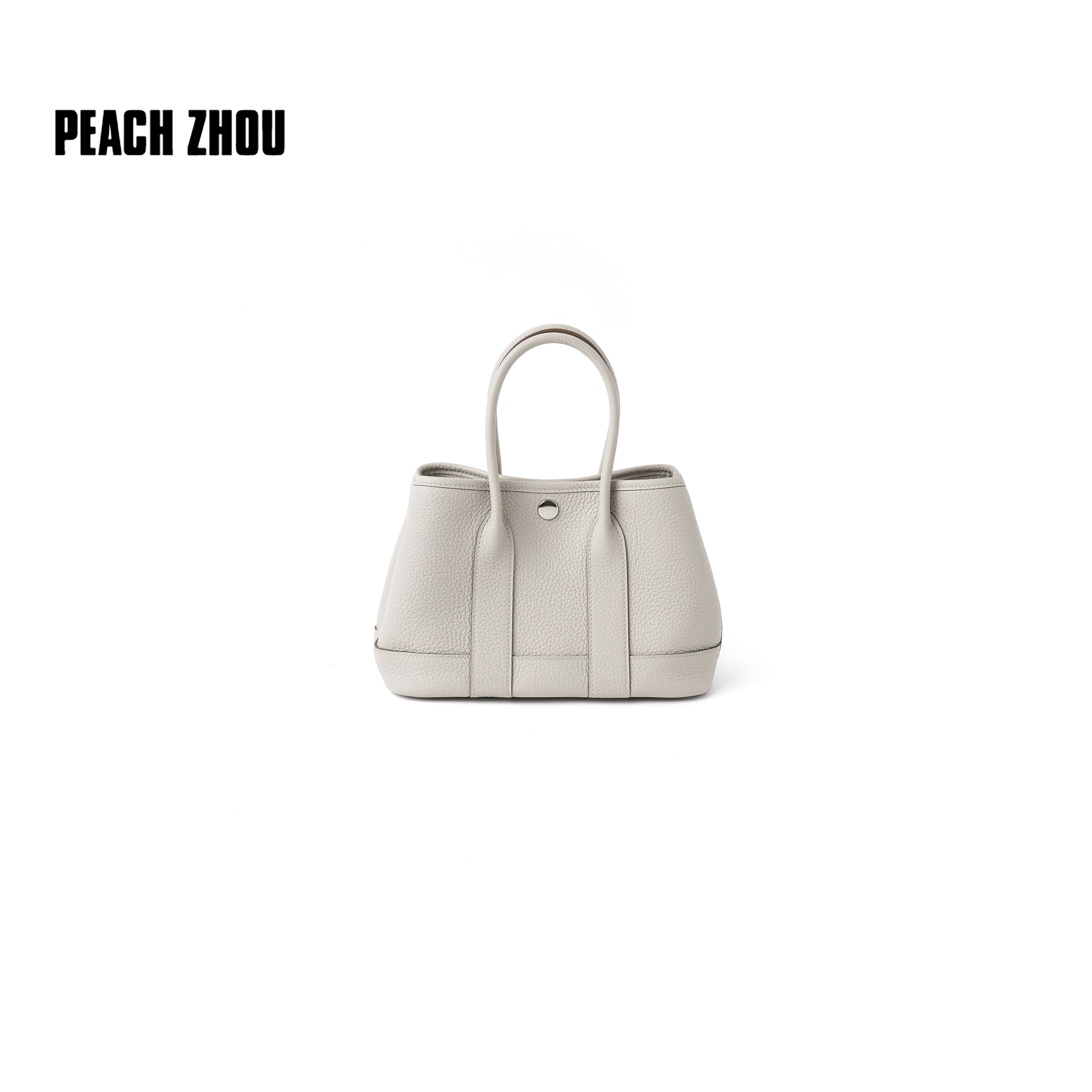 PEACHZHOU 冰川白togo头层牛皮mini花园包高级感手提包精致手拿包图片