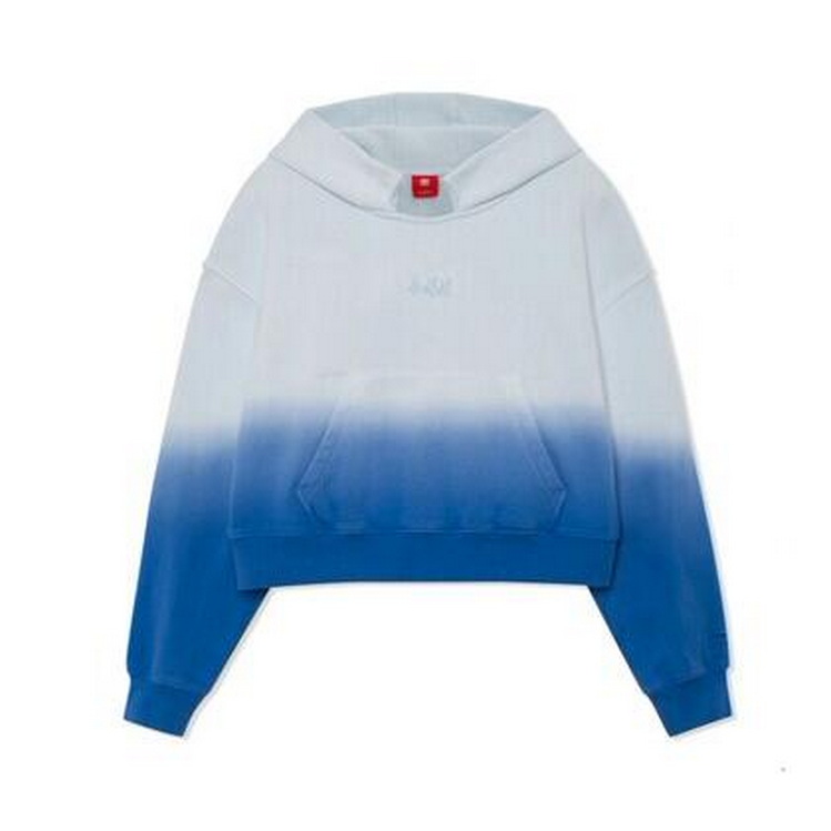 李宁正品2021秋女运动休闲棉连帽撞色卫衣套头衫AWDRA44-3/5/6