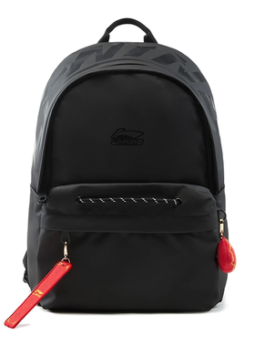 李宁正品2025年春季新款男运动休闲双肩背包包黑色ABSV005-1/2