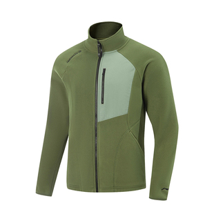 李宁正品 抓绒衣AWDV917 常规款 2025冬男运动休闲保暖开衫