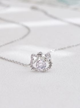 三丽鸥凯蒂猫项链女轻奢蝴蝶结