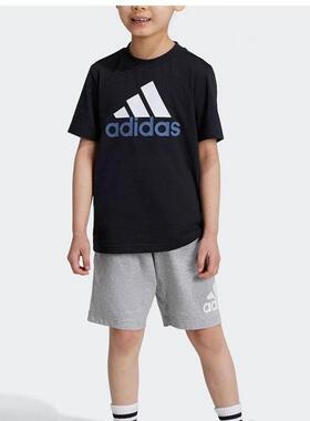 Adidas阿迪达斯童装 时尚经典运动短袖套装 IX7325 KC8469 KC8468