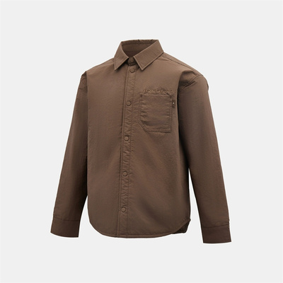 耐克男时尚经典翻领长袖衬衫T恤