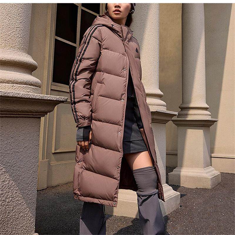 adidas阿迪男女装 潮流时尚经典舒适保暖长款连帽羽绒服JM9150