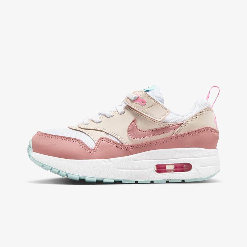 Nike/耐克幼童鞋春秋新款AIR MAX 1魔术贴气垫运动鞋 DZ3308-101