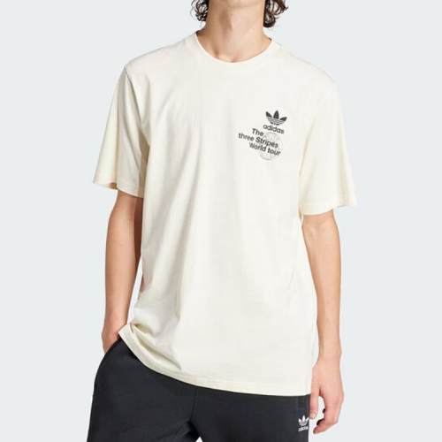 阿迪达斯男圆领宽松运动短袖T恤