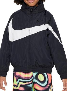 Nike耐克小童装 时尚撞色运动休闲百搭立领夹克外套HF2470-010