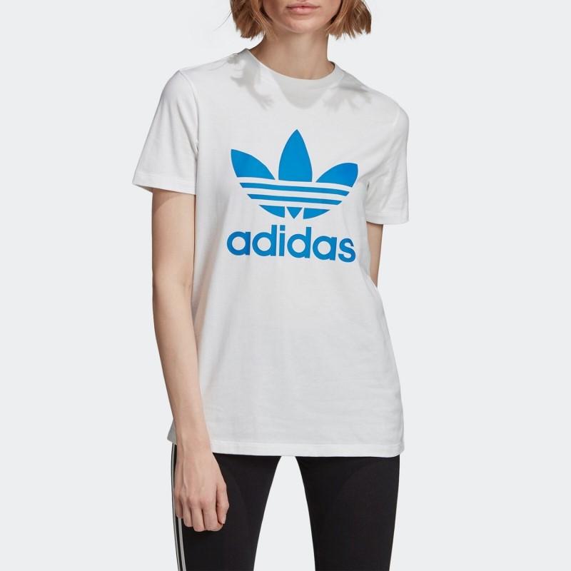 Adidas三叶草女装 运动休闲圆领短袖T恤 FJ9451 FM2488 KC8821