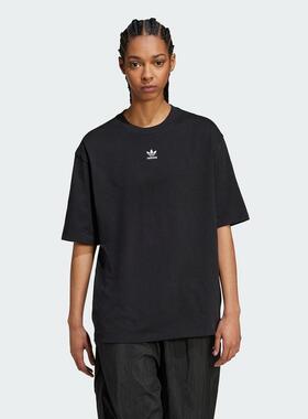 adidas三叶草女装 时尚简约舒适休闲圆领短袖T恤IY7321 IY7324